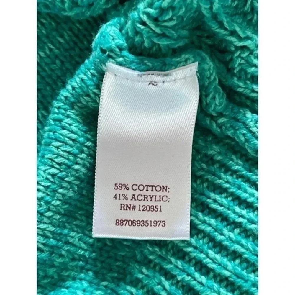 SO‎ Long Sleeve Pullover Sweater Juniors Teal Size Large